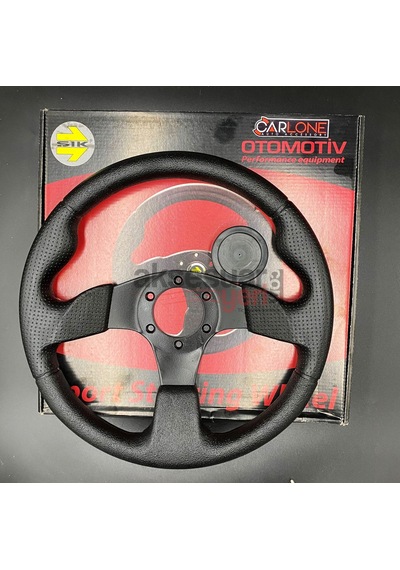 Spor Direksiyon Noktalı Deri 32 CM Momo Tip - Yarış Spor Direksiyonu