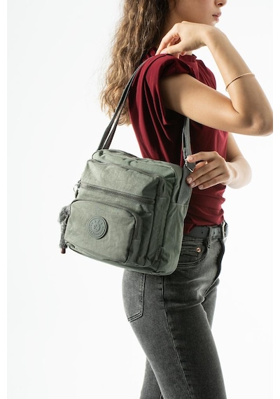 Baginn Kadın Postacı Çanta 28 32 Cm 571 Collection Klinkır Hafif Yağmur Geçirmez Klinkır Kumaş Çok Cepli Gri