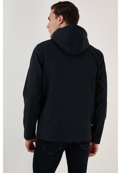 Buratti Suya Ve Rüzgara Dayanıklı Kapüşonlu Softshell Erkek Mont 5855045 Lacivert