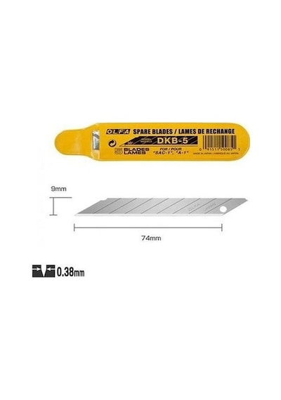 Olfa Maket Bıçağı Yedek 5 Li Tüp Dkb-5