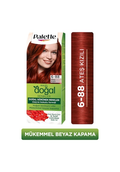 Palette Kalıcı Doğal Renkler  6-88 Ateş Kızılı Goji Berry Özü Saç Boyası