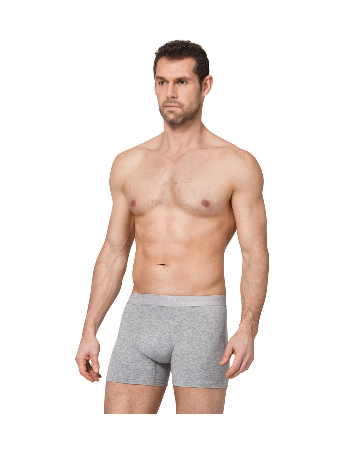 Namaldı 128 Erkek Likralı Boxer Külot Siyah