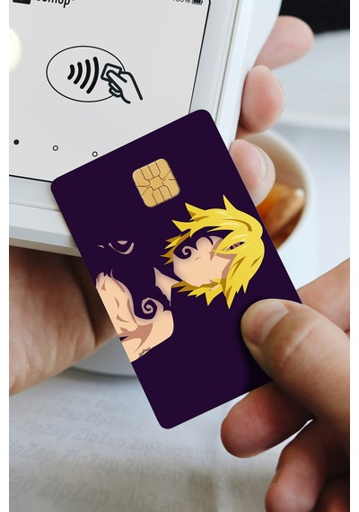 Seven Deadly Sins Kart Kaplama Sticker 8 Adet Nanatsu No Taizai Çok Renkli