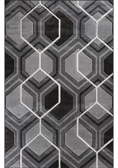 Rovigo Home Dijital Baskı Yıkanabilir Kaymaz Taban Salon Halısı Rvg0563 Siyah
