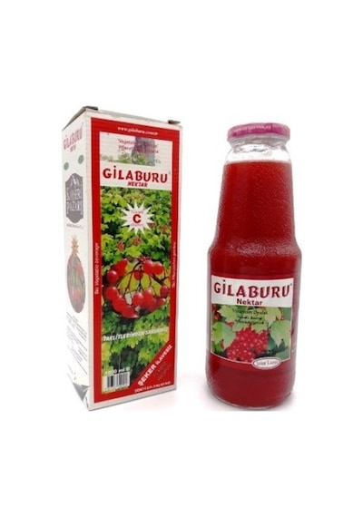 Kayseri Pazarı Gilaburu Nektarı 1000 ML Cam Şişe Şekersiz