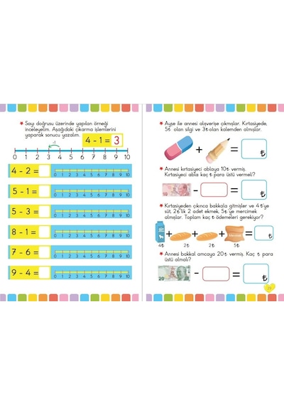 Okul Öncesi Matematik ve Eğitici Etkinlikli Boyama 10 Kitap