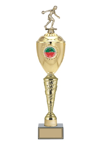 Odak Kupa - Figürlü Kupalar - Bowling Kadın Figürlü Kupalar Fg-083 C - 58 Cm Altın - Beyaz