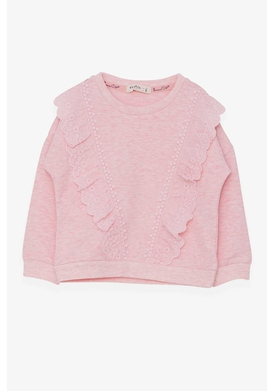 Breeze Kız Çocuk Sweatshirt Güpürlü 1.5-5 Yaş, Somon Melanj Somon Breeze Kız Çocuk Sweatshirt Güpürlü 1.5-5 Yaş, Somon Melanj Somon