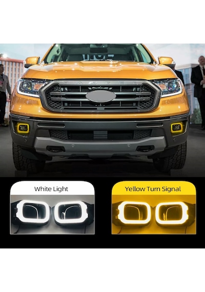 Ford Ranger T8 Ön Tampon Sis Çerçevesi Sarı-beyaz Led 2018 Sonras N11.6271