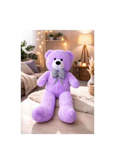 100 Cm Peluş Ayıcık Peluş Ayı Hediyelik Peluş Oyuncak Sevgiliye Lila