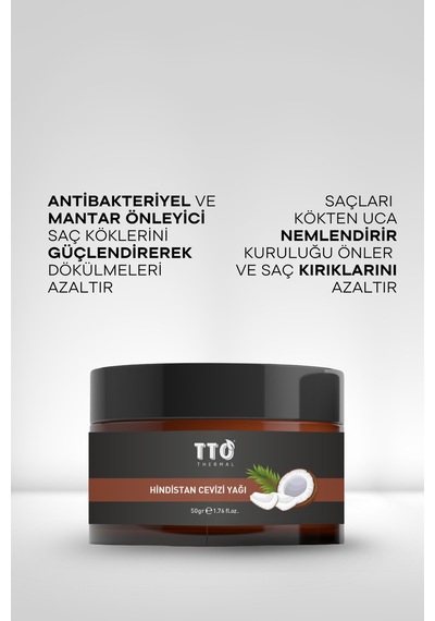 Tto Hindistan Cevizi Yağı 50Ml