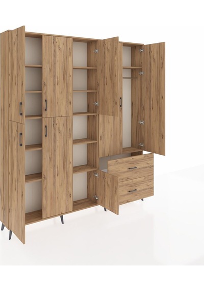 Arges Dolap 12 Raflı 2 Çekmeceli Tek Askılı 220x30x243 Çam-çam/çam Atlas Çam/atlas Çam Arges Dolap 12 Raflı 2 Çekmeceli Tek Askılı 220x30x243 Çam-çam/çam Atlas Çam/atlas Çam