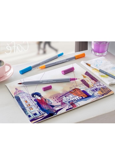 Faber-castell Goldfaber Aqua Çift Uçlu Sanatsal Markör 6 Lı Kalig Diğer