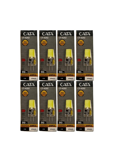 Tr Ct-4252 4w 12v 3200k Günışığı G4 Duylu Kapsül Ampul 8 Adet ,günışığı Genel
