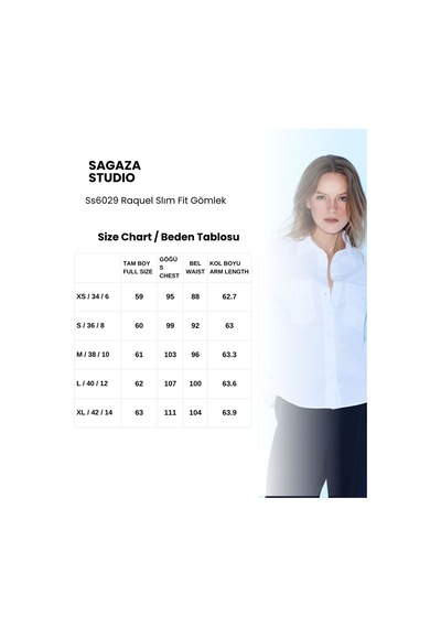 Sagaza Studio Ss6029 Slim Fit Gömlek Ekru