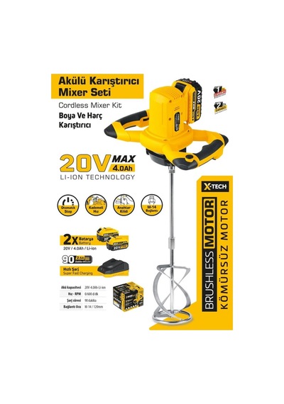 Sgs Sgs5440 Akülü 2x4.0ah Boya Ve Harç Karıştırıcı