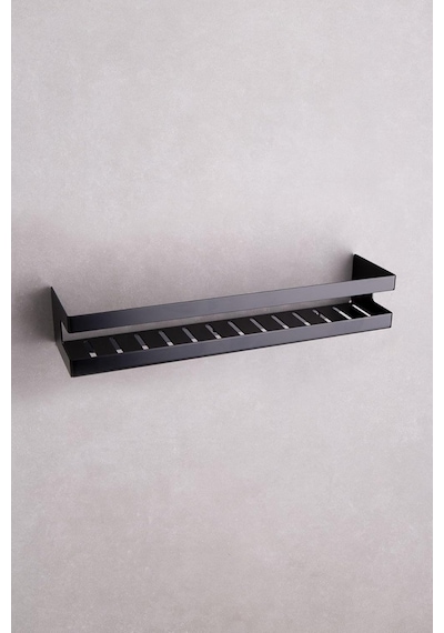 Duş Raf Sistemi Siyah Renk 98x100x400 Mm