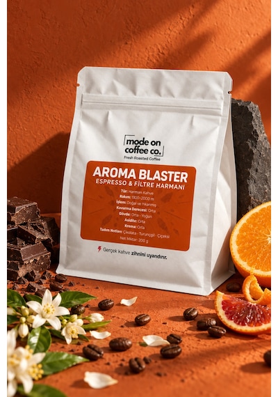Aroma Blaster Filtre Ve Espresso Harmanı 200 Gr Natural Ve Yıkanmış Medium Kavrum - Filtre Makinesi İçin Öğütülmüş