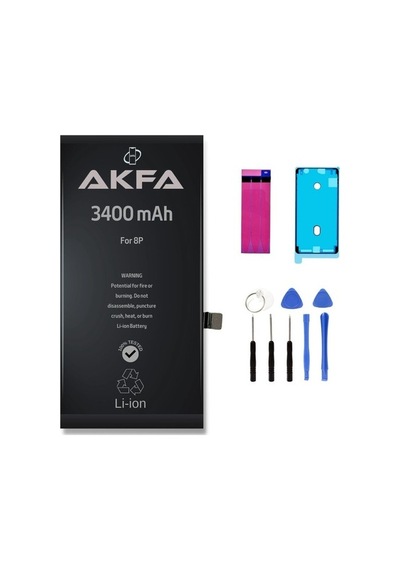 Akfa Apple Uyumlu iPhone  8 Plus Telefon Batarya- 3400 Mah + Batarya Pil