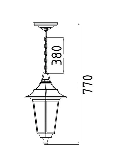 Horoz Begonya-3 Sarkıt Bahçe Armatürü Siyah 400-010-118