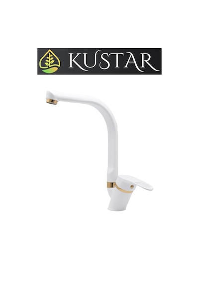 Kustar Tyal Gold Beyaz Mutfak Evye Bataryası