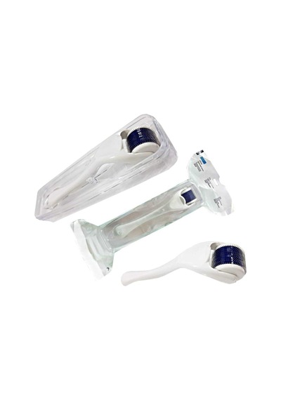 Dermaroller Masaj Aleti 0.50mm Beyaz 540 İğneli Mavi Su Serum Tarağı Saç, Yüz, Vücut Karışık