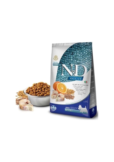 N&D Ocean Düşük Tahıllı Balıklı ve Portakallı Küçük Irk Yetişkin Köpek Maması 2500 G