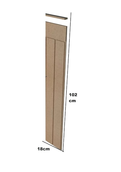 Iskandınav 18x102cm Dekoratif Duvar Paneli Boyanabilir 3adet 3lü