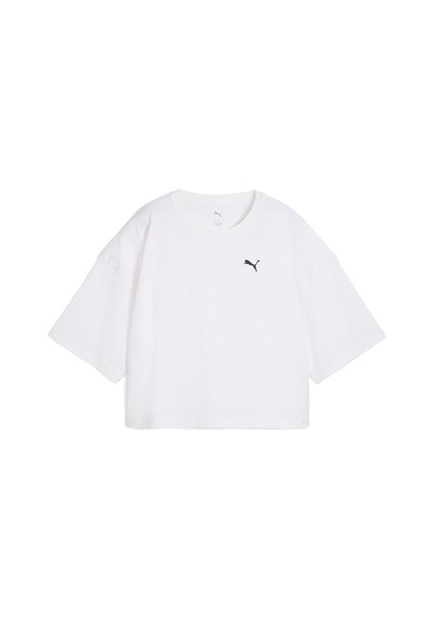 Puma Wardrobe Ess Oversized Short Tee Kadın T-shirt Beyaz