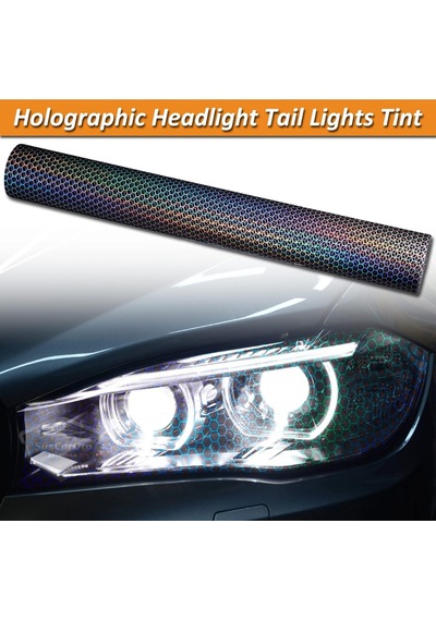 Koyu Siyah Hologram Petek Desen Far Stop Filmi Far Folyosu Far Çizik Çizilme Engelleyici Folyo 100 X 30 Cm 00 Şüscaroto Aksesuar
