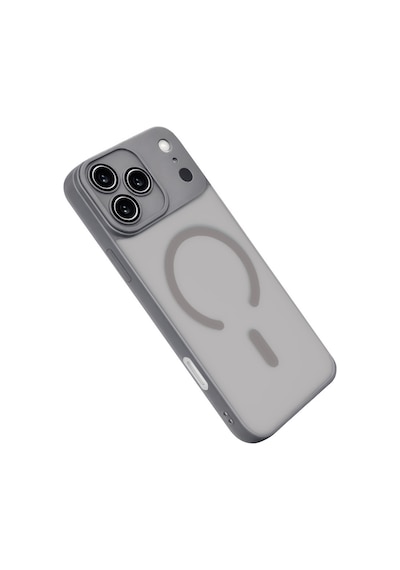Apple iPhone  Uyumlu- 17 Pro Max Jota Lensli Magsafe Kapak - Titan Gri