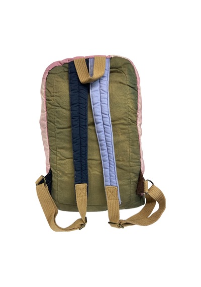 Old Cotton Cargo Kaliteli Tek Bölmeli Vintage Disayn Günlük Gezi Spor Okul Sırt Çantası Patchwork Komor 29x42cm Taba