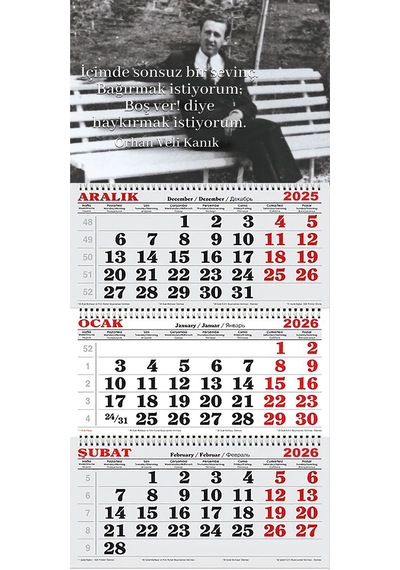 2026 Yılı Gemici Takvimi-orhan Veli