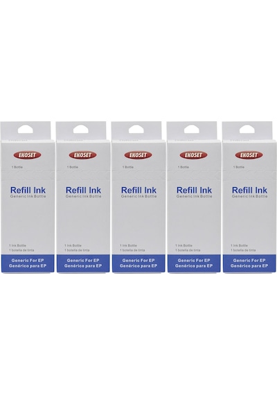 Ekoset Epson M100 M105 M200 Uyumlu Mürekkep 140 ML 5'li Set
