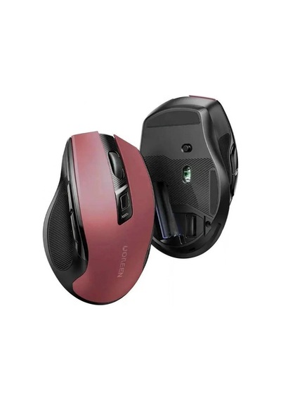 Ugreen 4000 Dpı Ergonomik Sessiz Kablosuz Optik Mouse, Kırmızı, 25752 -
