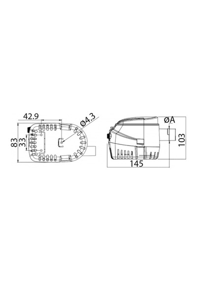 12v 1100 GPH Kompakt Otomatik Sintine Boşaltma Tahliye Pompası