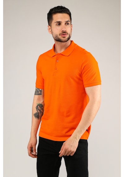 Uniprom Polo Yaka Tişört %100 Pamuk Turuncu Erkek Turuncu