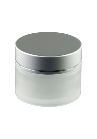 50ml Şeffaf Buzlu Cam Krem Kavanozu, 24 Adet, Kozmetik Kavanoz,krem Kavanozu, Cam Kavanoz
