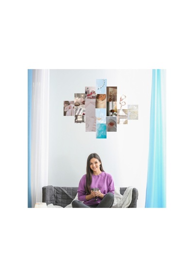 A5 Soft Poster Duvar Kağıdı Seti Pastel Estetik Duvar Kolajı Oda Süsleme Afiş Seti