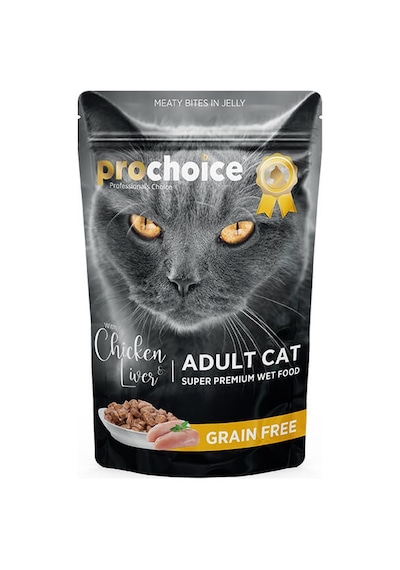 Prochoice Tahılsız Tavuk ve Ciğerli Yetişkin Kedi Maması 85 G