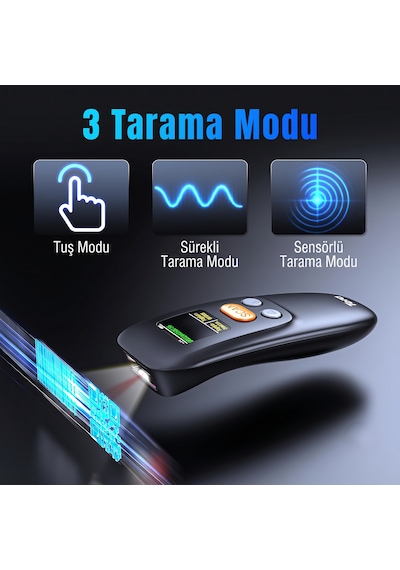 Tera 1600 Kablosuz 1d 2d Qr Barkod Okuyucu Ergonomik El Tipi 3in1 Bluetooth, 2.4g Kablosuz, Usb Süper Kod Çözme Cmos Sensörlü Tarayıcı