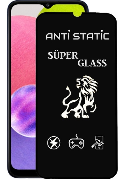 Samsung Galaxy Uyumlu A03s Tam Kaplayan Anti Statik Dayanıklı Ekran Koruyucu Süper Cam