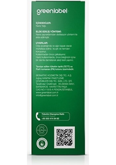 Green Labell Nane Yağı 20 ML