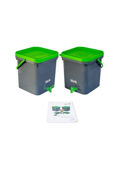 Biorfe Bokashi Kompost Kovası Kepekli 18 Litre İkili Set - 18sgb Diğer