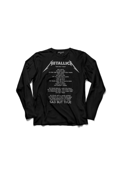 Metallıca Sad But True Depresyon Şiiri Uzun Kollu Tişört (508916679)