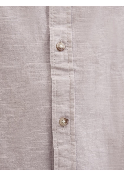 Jack & Jones Erkek Keten Karışımlı Gömlek - Summer - 12269315 Crockery Çok Renkli