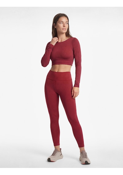 Koton Yüksek Bel Slim Fit Basic Spor Tayt Bordo 6wak40270nk Bordo