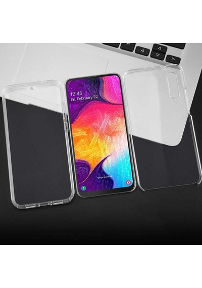 Galaxy A02 Kılıf Zore Enjoy 360 Derece Tam Kaplayan Silikon Kılıf Renksiz