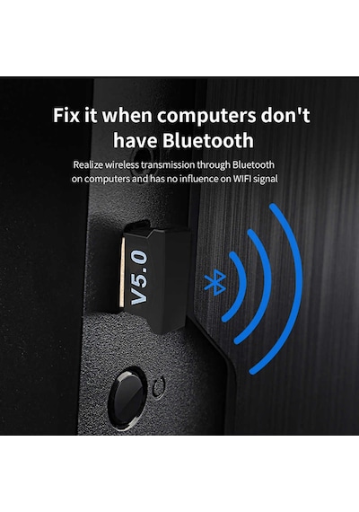 USB Bluetooth 5.0 Adaptörü Verici Bluetooth Alıcısı Ses Bluetooth