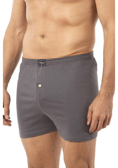 Özkan Underwear Özkan 0041 5'li Paket Erkek %100 Pamuklu Şardonlu Klasik Rahat Kesim Havlu Bel Süprem Penye Boxer Antrasit